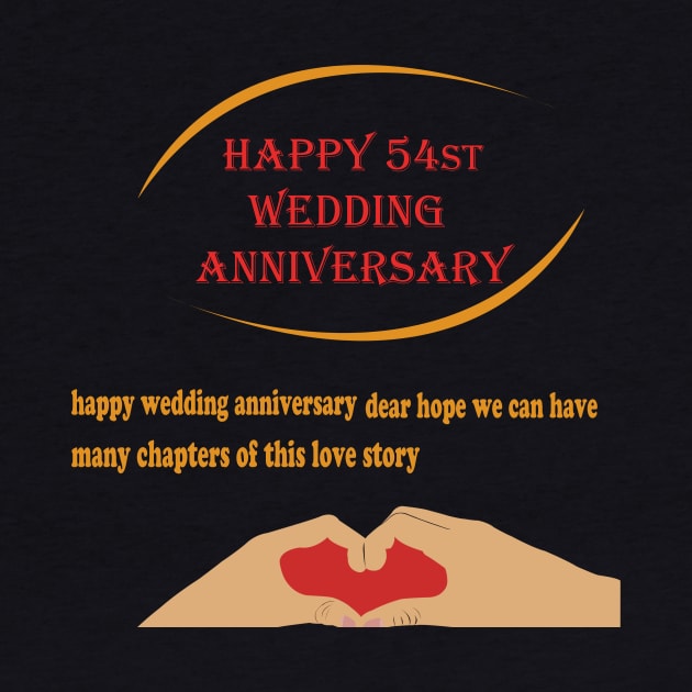 happy 54st wedding anniversary by best seller shop